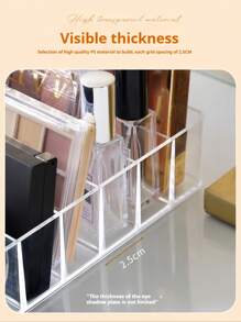 1 pieza Organizador de paleta de sombras de ojos, Organizador de maquillaje para paleta de sombras de ojos y organizador de lápices labiales, Almacenamiento de maquillaje para cajón de tocador, Sombras de ojos, Lápices labiales, Almacenamiento de cosméticos modernos, Paleta de maquillaje compacta Organizar, Para encimeras de baño, Tocadores