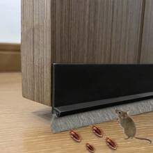 1pcDoor Bottom Seal Strip With Brush, Soundproofing, Insect-Proof, Windproof And Dustproof, Adjustable Door Gap Wind Guard Self-Ad Room Decor Kitchen Decor Bathroom Decor Kitchen Bathroom