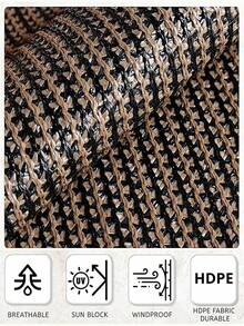 VANDHAM 棕色矩形遮阳帆 - UPF50+ 防水透气防紫外线顶篷，重型户外遮阳篷，适用于花园、露台、庭院和后院（含加固孔眼）