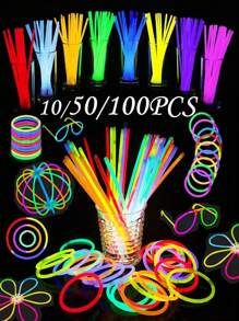100 Stücke 8-Zoll-Party-Leuchtstäbe, hochwertige superhelle Leuchtstäbe, Partydekorationen, können 10 bis 12 Stunden im Dunkeln weiterleuchten, können zum Selbermachen von Armbändern, Halsketten usw. verwendet werden, geeignet für Partys, Partys, Bars, Geburtstage, Festivals, Nachtclubs, Spielzeug, Leuchtpartyzubehör, Partybeleuchtungszubehör, Hochzeitspartyzubehör, Geburtstagsgeschenke, Geschenkempfehlungen, Neonparty, Partyspielzeug.