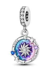 Silberplattiert Dekor Mond Sonne Stern Hufeisen Katze Stern Serie Anhänger Anhänger Kugel geeignet für Armbänder DIY Damen Schmuck