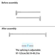 Adjustable Tension Rod - Made Of Stainless Steel With Plastic End Caps, Easy Installation Without Drilling, Suitable For Shower Curtains, Curtains, Closets, Balcony Drying - Available In Silver, Black, White And Grey Room Decor Bathroom Accessories Back To School