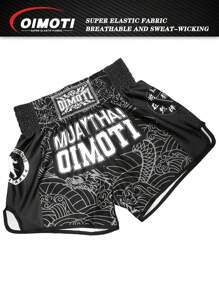 OIMOTI 1pc OIMOTI Design Loose Fit Quick-Dry Boxing Shorts, Comfortable Breathable Elastic Fitness Pants For Men, Suitable For Kickboxing, MMA, Brazilian Jiu-Jitsu, Combat Sports