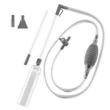 1 Set di accessori per acquario, comprende scambiacqua, pompa per l'acqua, tubo di sifone, cambiatore d'acqua manuale e aspiratore di rifiuti - grigio/blu - 1,5m/2,6m/3m