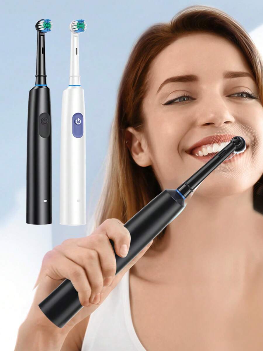 电动牙刷成人充电式牙刷 5 种模式旋转电动牙刷 带 4 个替换软刷头 - 彩色 - 查看 1