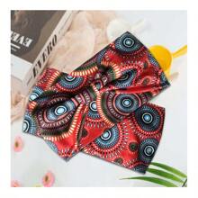 Bandeau noué imprimé tropical , convient aux femmes pour le yoga, la course, l'absorption de la transpiration, les accessoires capillaires pour les sports de plein air, bandeau de sport confortable et antidérapant, décoration de nœud, foulard de style bohème élégant