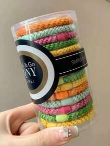 15个/盒 Kimberly Lin 高马尾发圈，加厚编织弹力发圈，女士弹力发饰，发圈，头饰，发绳发带头饰