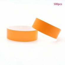 100/500pcs Paper Wristbands, Waterproof Neon Wristbands, Adjustable Wristbands, Concert, Party, Amusement Park, Festival, Christmas And Halloween Ticket Wristbands - Multicolor - View 11