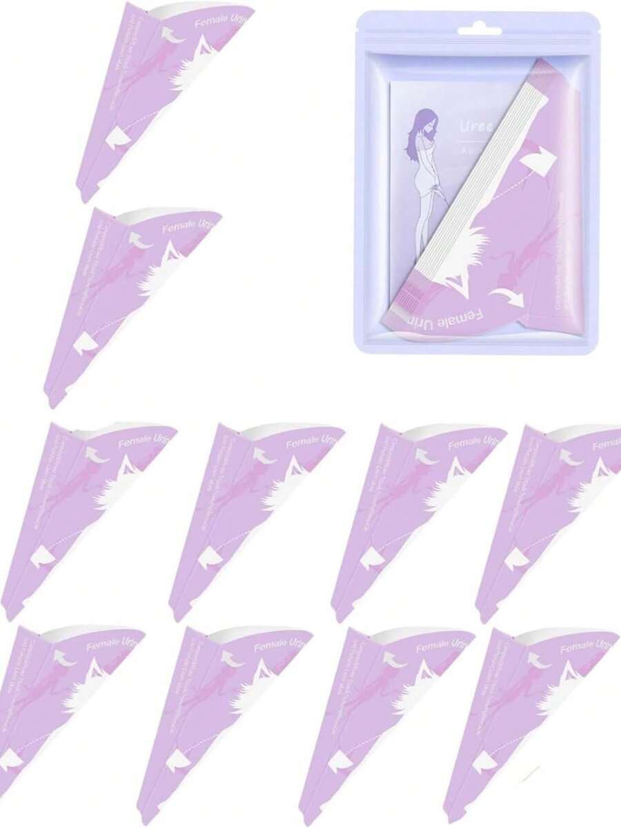 30/20/10pcs Portable Disposable Female Urine Funnel With Compact Foldable Design - Disposable F - Multicolor - View 1