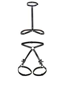 2 piezas/1 pieza Body completo de mujer Cinturón de arnés de cadena,Decoración de ropa de Cintura de cadena Accesorios corporales, Adecuado para pareja Día de San Valentín Use diario