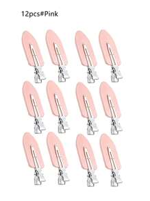 4/12/20/24/48pcs No Bend Hair Clips, Creaseless Duckbill Alligator Clips For Hairstyling, Makeup, Salon, DIY Crafts - Sectioning, Waves, Bangs, Gift Set(Black/Pink/White)