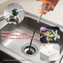New Upgrade 35 Inch Drain Snake Hair Drain Clog Remover Tool Sink Drain Cleaner For Toilet Sewer Shower Kitchen Bathroom Tub Clogged Drains Opener Cleaning Tool Flexible Grabber Claw Pick Up Tool