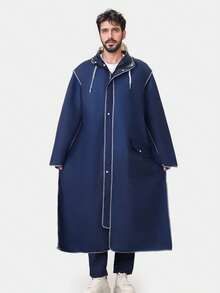1 pièce Imperméable de longueur pleine corps pour hommes, nouveau design adulte cape de pluie de randonnée coupe-vent