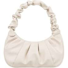Bolso de nube nuevo y de moda, muy atractivo, bolso pequeño plisado de unicolor, bolso de hombro y axila versátil de unicolor para mujeres