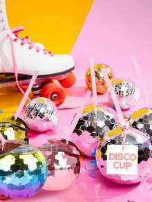 Bộ 6/2/1 ly hình quả cầu disco tráng gương bạc kèm ống hút và nắp đậy, đồ dùng uống vui nhộn cho tiệc độc thân, trang trí đám cưới, đồ dùng cho quán bar, quà tặng tiệc độc thân, ly hình quả cầu disco, trang trí tiệc cưới, đồ dùng cho cô dâu tương lai, ly hình quả cầu disco cho tiệc đêm giao thừa, đồ uống hình quả cầu tráng gương bạc, trang trí bàn tiệc ngày lễ, đồ dùng cho tiệc mừng em bé. - Nhiều màu - Xem 7