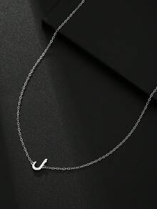 suteyi 14K 镀金阿拉伯字母项链，侧边字母项链，阿拉伯珠宝，生日礼物，送给他的礼物 - 彩色 - 查看 19