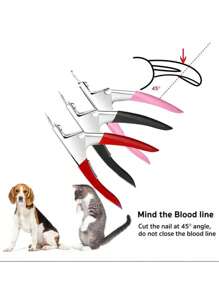 1pc Professional Pet Nail Grooming Tool - Stainless Steel Scissor-Style Clipper For And Precise Dog And Cat Paw Grinding And Trimming - Convenient Design For Gentle Grooming