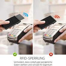 RFID 男士信用卡夹，带自动弹出卡槽，皮革外壳，正式/商务正装情人节创意 - 均碼 - 查看 7