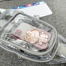 Nueva llegada Bolso de hombro creativo de PVC, bolso cruzado transparente y ligero impermeable para mujeres, moda casual para ir y venir y viajar