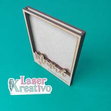 Marco para foto Día de las Madres grabado MDF natural 3MM 1pieza marco decorativo elegante personalizado regalo especial mesa pared diseño moderno de calidad - Camel - Ver 2