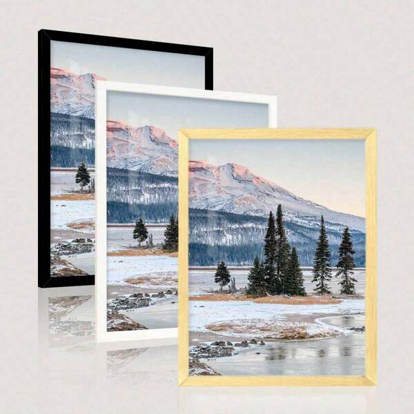 1/3pcs Wooden Photo Frame, Acrylic Transparent Surface, Max Display Size 30x40cm, Suitable For Posters Or Photos, Elegant And Easy To Hang, Ideal For Home And Office Decor