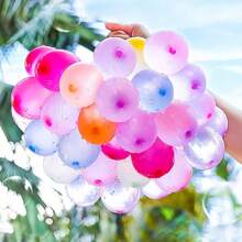 37 stuks/111 stuks waterballonbombal voor zomerwaterspelletjes en waterfeestjes, latex waterballen in gemengde kleuren, automatische afsluiting, snelle watervulling, een gratis wateraansluiting, zeer geschikt voor feestjes, spelletjes en decoraties (willekeurige kleur)