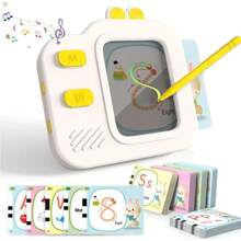 Tarjetas didácticas parlantes con actividades de escritura, trazado, dibujo y juegos de conteo, actividades de aprendizaje interactivo para niños de 3 a 5 años