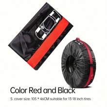 1/4PCS Universal Tire Covers Set, Full Coverage Wheel Protectors, Oxford Fabric Dustproof Waterproof Storage Bags, Spare Tire Covers, Car Tire Accessories Compatible With 13-23 Inch Tires