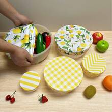 5pcs Reusable Stretch Silicone Bowl Covers, 5 Sizes, Food Storage Lids For Bowls, Plates, Cups, Cans, Suitable For Food, Fruits, Leftovers - Multicolor - View 6