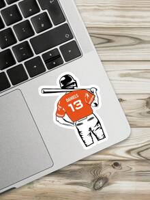 Baseball Name Decals | Personalized Custom Baseball Stickers | Names And Numbers Of Team Baseball Decals | Baseball Gifts | Custom Baseball Letter Stickers Sports Gifts - Multicolor - View 4