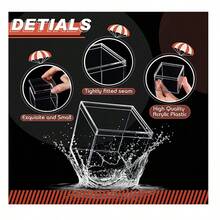 透明方形收纳盒带胶带盖 - 非常适合生日、婚礼装饰、迷你珠宝展示，透明塑料盒用于整理 - 透明 - 查看 4