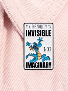 1 peça broche de esmalte para conscientização sobre saúde mental, broche de desenho animado de dragão azul, alfinetes de lapela, crachá, acessórios de roupas, joias da moda, presentes