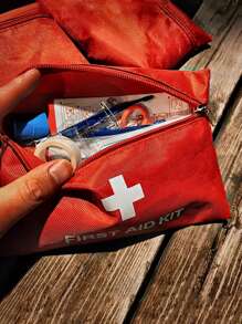 حقيبة إسعافات أولية منزلية، من الصليب الأحمر، مناسبة للمنزل والرحلات التخييمية والاستكشاف وحالات الطوارئ الطبية في الحرم الجامعي، معدات طوارئ أساسية، محمولة ومتينة (!!!! الحقيبة فقط هي المنتج الفعلي، بقية الصور مجرد أكسسوارات لا يتم توفيرها، يرجى الانتباه أثناء الطلب)