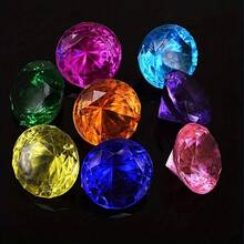 5/10/15 件大型彩色亚克力钻石宝石 - 海盗寻宝珠宝，适用于工艺品、派对礼品、圣诞节/复活节装饰和花瓶填充物 | 鲜艳的装饰珠宝，适用于展示和新奇玩具 - 彩色 - 查看 4