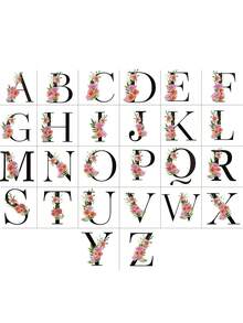 Name Initials A-Y Letter Pattern Tote Bag,Crossbody Bags For Women,Lightweight Casual Minimalist Large Capacity Top Handle Bag Double Handle For Teen Girls Women College Students,Rookies & White-Collar Workers Perfect For Office,College,Work ,Business,Commute,Outdoors, Travel, Outings. - Multicolor - View 4