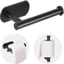 1PC Black Paper Tissue Rack, Punch Free Wall Mount With Adhesive For Easy Installation, Wall Mount For Kitchen, Towel Holder Under Cabinet Paper Towel Rack For Bathroom Kitchen Pantry Sink Balcony Toilet Paper Holder, Storage Rack For Cling Film/Foil, Slouchy Self-Adhesive