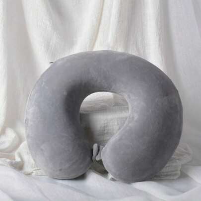 1pc U-Shaped Neck Pillow; Warm And Comfortable Portable Neck Pillow, Suitable For Students, Adults, Airplanes, Offices, Cars And Various Occasions. Car Neck Pillow, Soft And Comfortable Travel Neck Pillow, Suitable For Outdoor Travel, Home Office And Various Occasions.