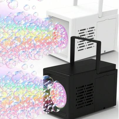 Portable Outdoor Party Stage Bubble Blower Toy, Full Automatic Bubble Blowing Machine With One-Click Operation (Battery And Bubble Water Not Included), Summer,Pool Toys Suitable For Pool Games,Pool Party,Adult Party Games Suitable For Halloween/Christmas/Thanksgiving