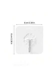 10/20/40/72pcs/Set Transparent No-Trace Adhesive Hooks, Waterproof Suction Cup Wall Hooks For Bathroom, Kitchen And Multi-Surface Storage, Back To School