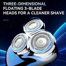 Kemei Afeitadora eléctrica mini para hombres KM-T83 con 3 cuchillas, IPX5 resistente al agua, totalmente lavable, portátil para viajes, recortadora de barba, carga tipo C, afeitado en seco o húmedo, máquina de afeitar recíproca para rostro, 1 pieza