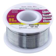 Bobina de soldadura de aleación de estaño y plomo 60/40 de 100 g y 1 mm, 60Sn/40Pb, para soldadura electrónica. - Plateado - Ver 1