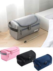 1pc Custom Name Toiletry Bag Personalised Monograms Travel Bag For Women Men Customized Hanging Cosmetic Organizer Water Resistant Makeup Bag For Accessories Toiletries Medium Size Large Capability Travel Essentials