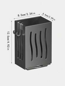 1pc Piece Kitchen Utensil Rack: Wall-Mounted Or Standing Tableware Storage Organizer - Removable Wall-Mounted And Vertical Design, Suitable For Home And Restaurant Use - Plastic Material,Kitchen Storage Rack, Home Storage Organization For Refrigerator