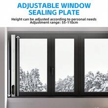 2/3x Portable Window Vent Kit Universal Window Seal For Portable Air Conditioner - White - View 3