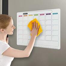 1pc Magnetic Fridge Calendar - Strong Magnetic Backing, Smooth Dry Erase Surface, Practical Calendar, Durable Whiteboard - Perfect For Kitchen Organization, Meal Planning, Family Planners, Reminders, And Notes On Refrigerator
