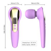 Elektrischer Vibrationsmassage-Hammer Pressstick, 4-stufig einstellbarer kabelloser elektrischer Schlagperküssions-Tiefgewebemassagegerät für Nacken, Rücken, Taille, Schulter, Fuß, Muskelrelaxations-Massagegerät für Frauen, Männer ganzer Körper Entspannung, Persönlicher Handmassagegerät mit LED-Anzeige