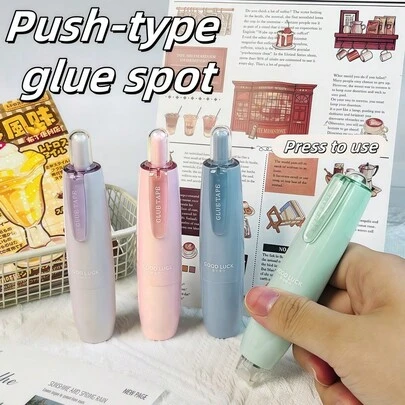 1pc Roll Coated Double-Sided Tape,Permanent Adhesive Scrapbook Tape Dispenser Runner, Glue Tape Roller For Scrapbooking, Crafts And Arts Projects, Photo, Smooth & Clean Back To School