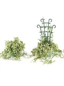 绿色植物攀爬助手 - 花架植物支撑架，联锁设计，坚固耐用，帮助盆栽植物安全垂直生长，轻松打造室内/室外垂直花园 - 綠色 - 查看 6