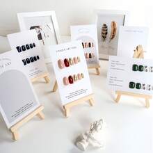 40/80/160/240pcs Customized Nail Display Cards/Nail Art Storage Cards/Nail Sample Photography Cards, 9x11cm, Suitable For Short And Long Nails, Square Cardboard, Super White Card/Faux Pearl Card Available, Printable Logo, Ins Style, High-End, Textured, Fashionable, Exquisite, Influencer Favorite, Nail Art Placement Photography Display, Nail Art Packaging Tools, Nail Art Decoration, Universal Display Cards,Back To School,School Supplies