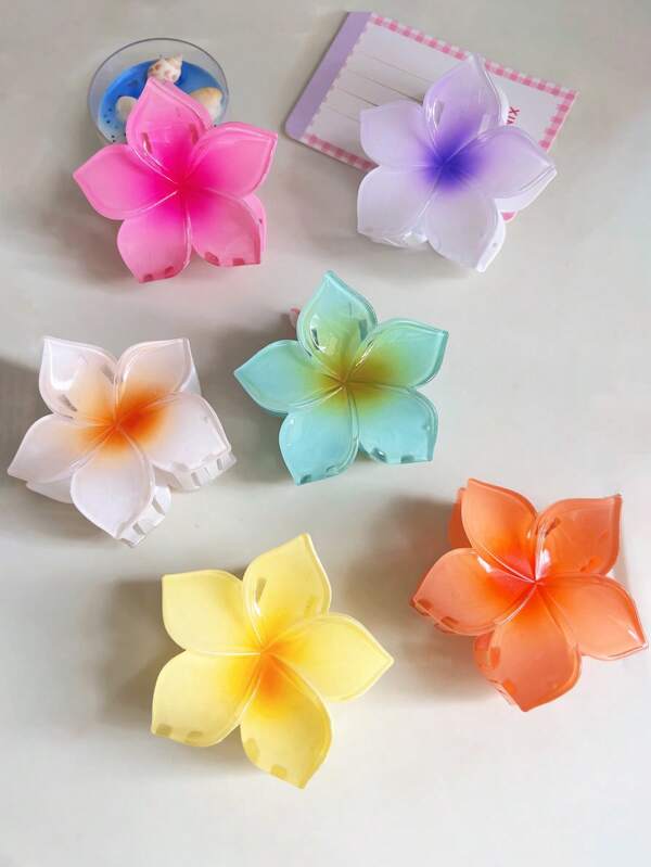 166 Piezas Pinzas para el cabello con flores degradadas de moda Lily, Pinza para flores de Hawaiianeriaeria, pinzas para cabello degradado de colores para peinados de moño o semi-recogidos, lindas pinza para pelo, adecuadas para disfraces de Halloween